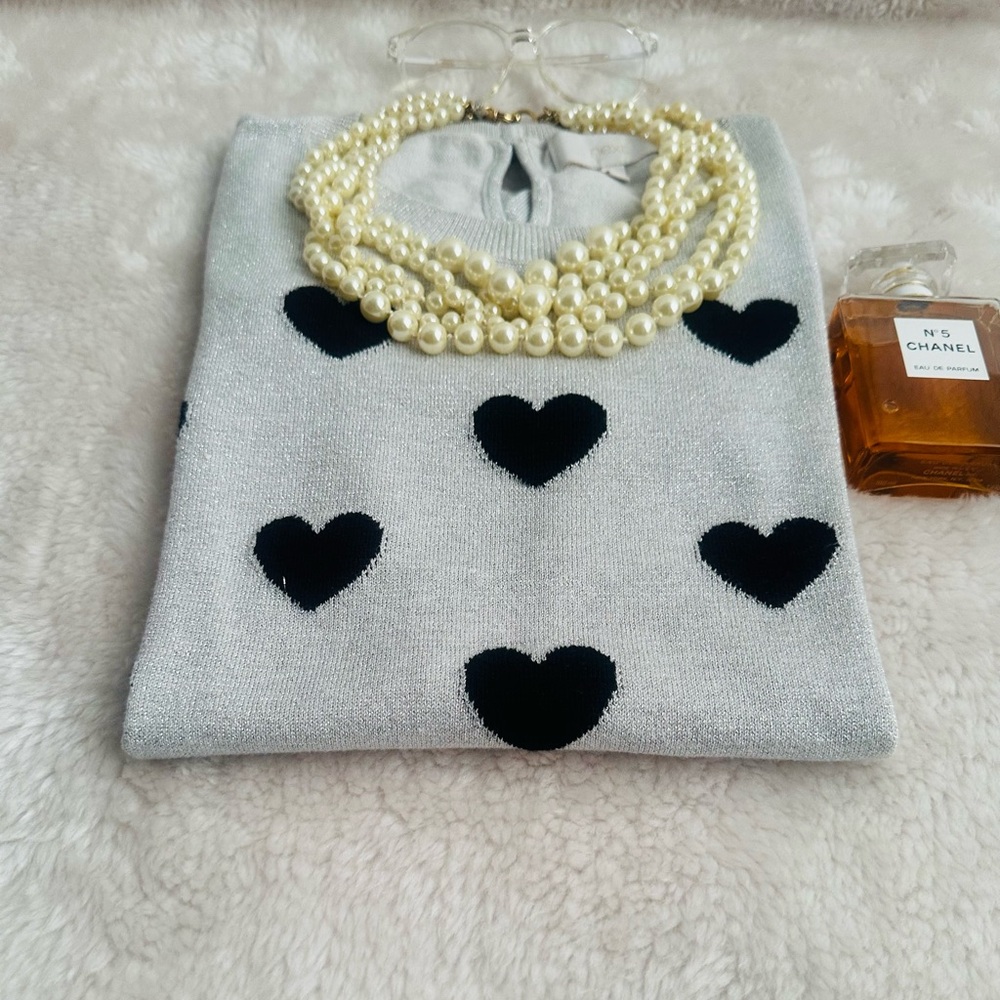 Gray Black Hearts Top - Picture 5 of 14